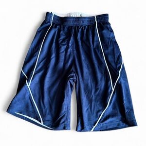 Sport-Tek Boys Youth Reversible PosiCharge Mesh Shorts - Navy/White XS